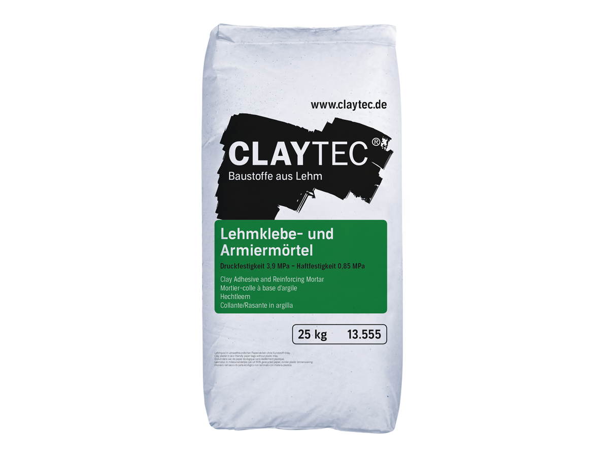 Claytec, Lehmklebe- und Armierungsmörtel, Sack 25 kg